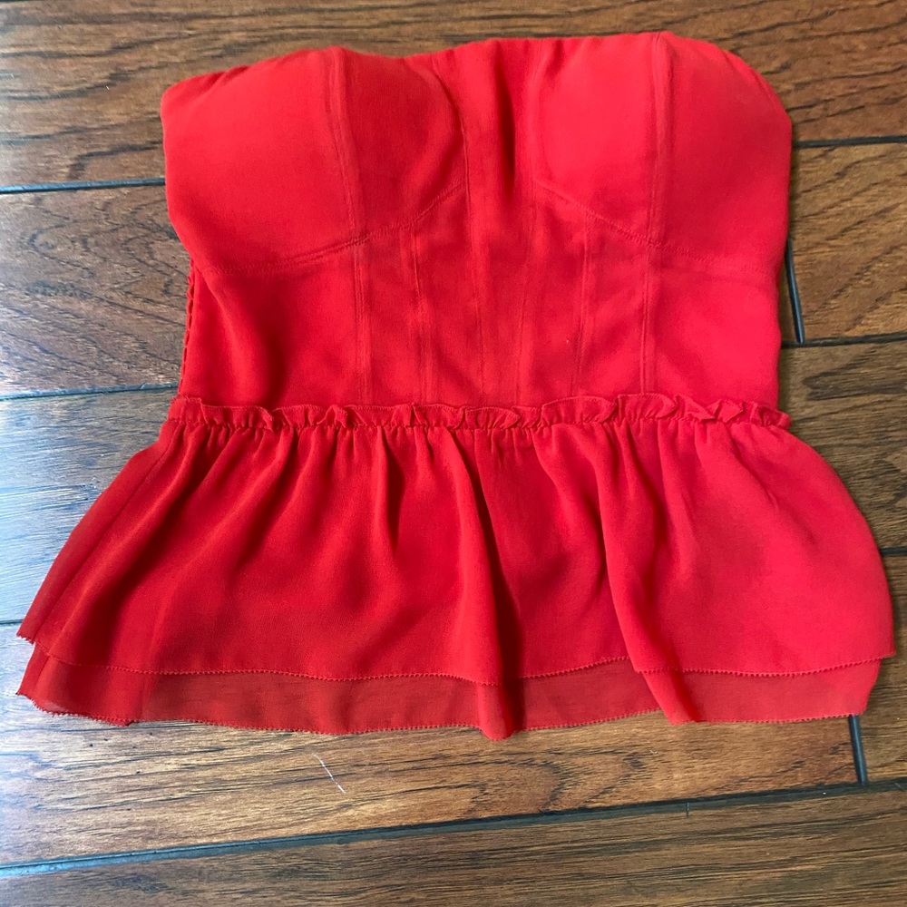 Bebe strapless top sz small